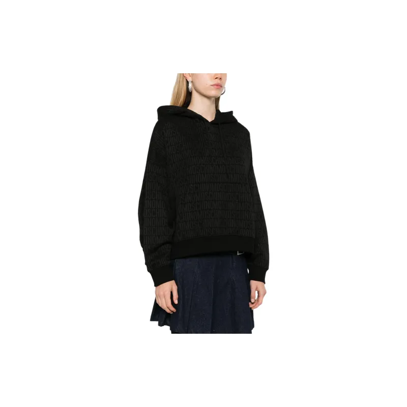 MOSCHINO Monogrammed Drawstring Hoodie-3