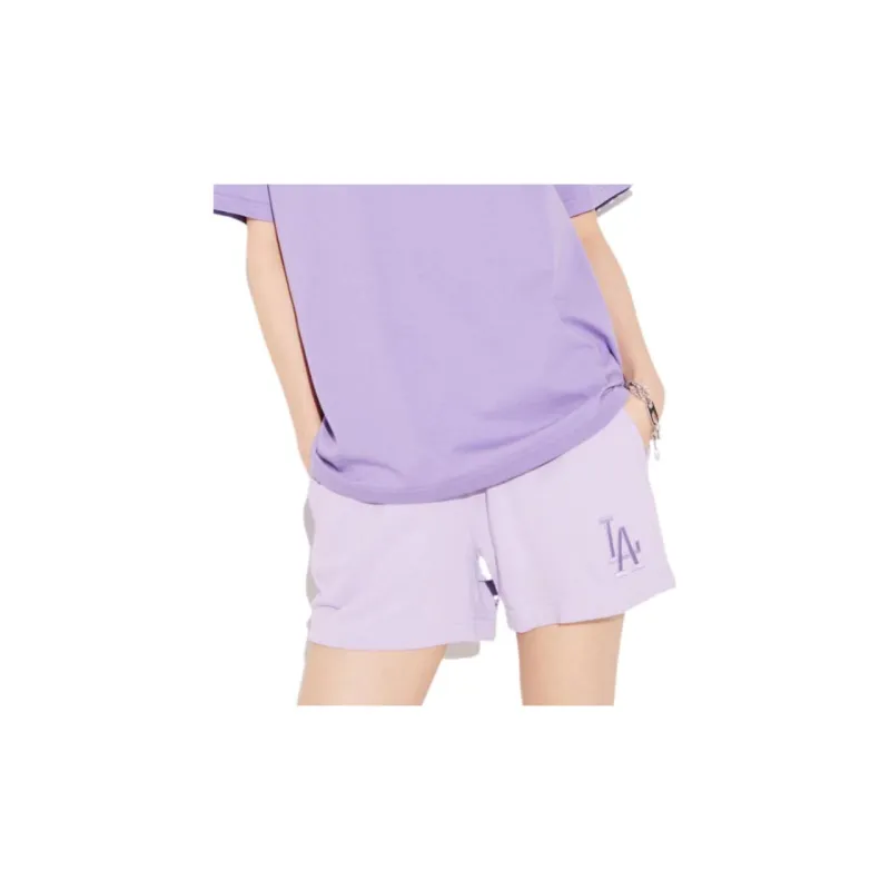 MLB Base Logo Casual Shorts Women's Light Lavender-3
