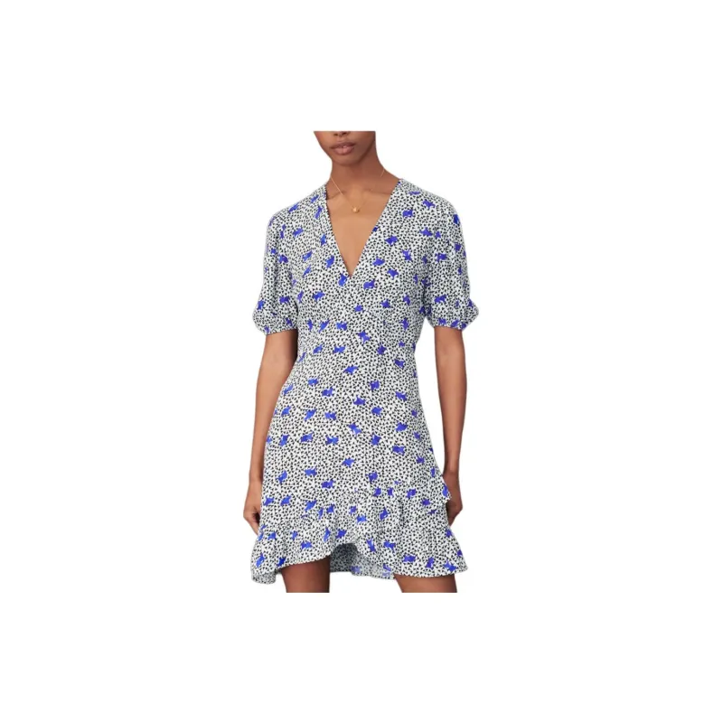 Maje Short-Sleeved Dresses Women's Blue-2