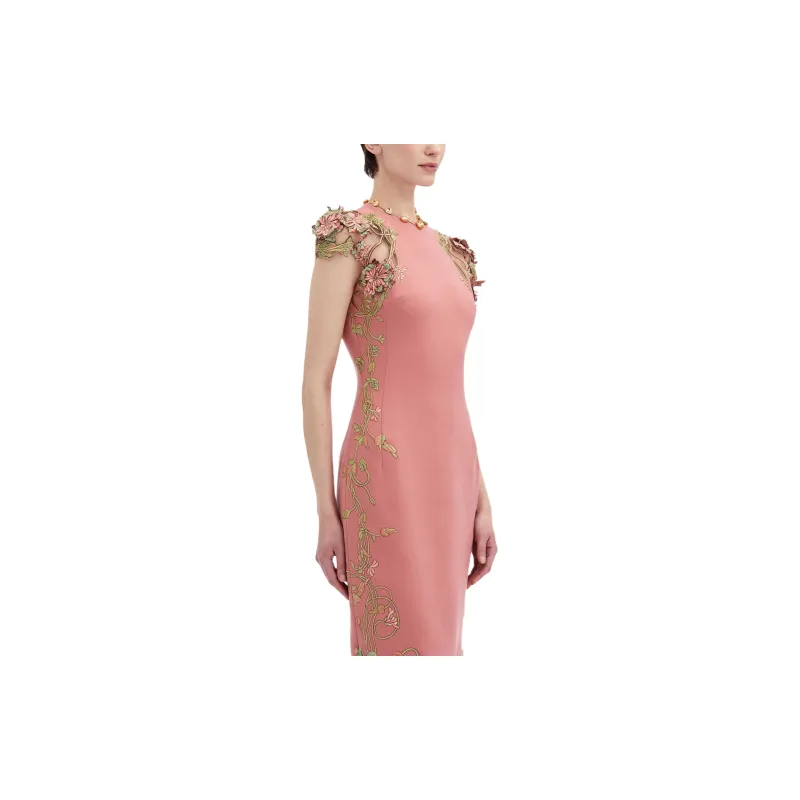 Oscar De La Renta Art Nouveau Pencil Dress-4