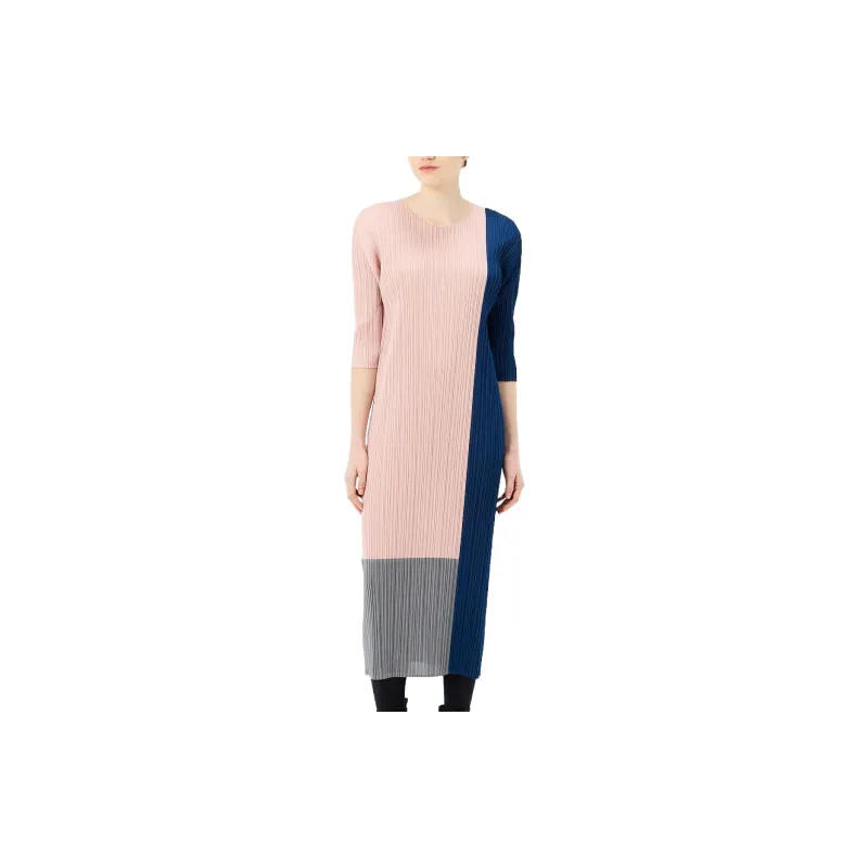 PLEATS PLEASE ISSEY MIYAKE Short-Sleeved Dresses Women's Light Pink-1