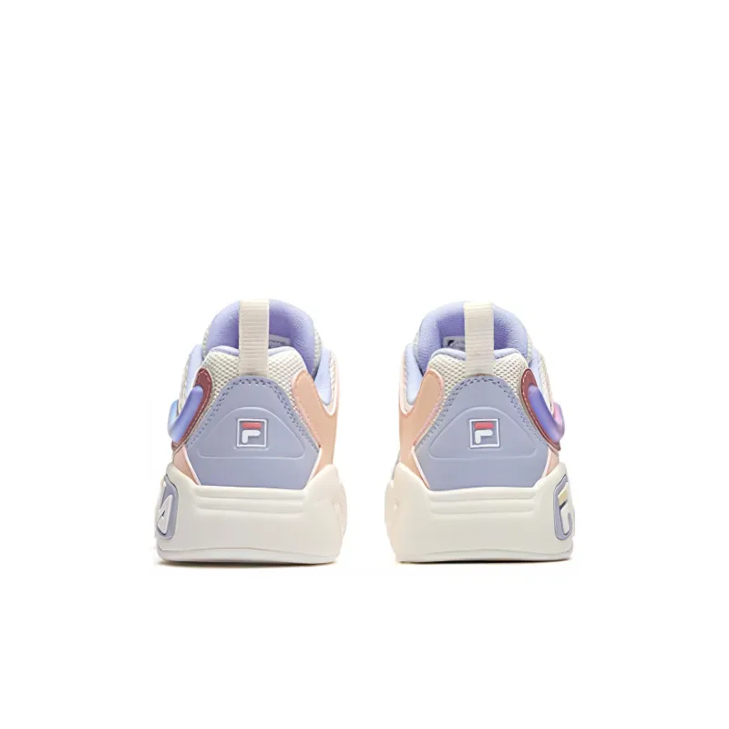 FILA KIDS Anti Slip Wear Resistant Low Top Kids' Skateboarding Shoes Pink Blue Kids'-3