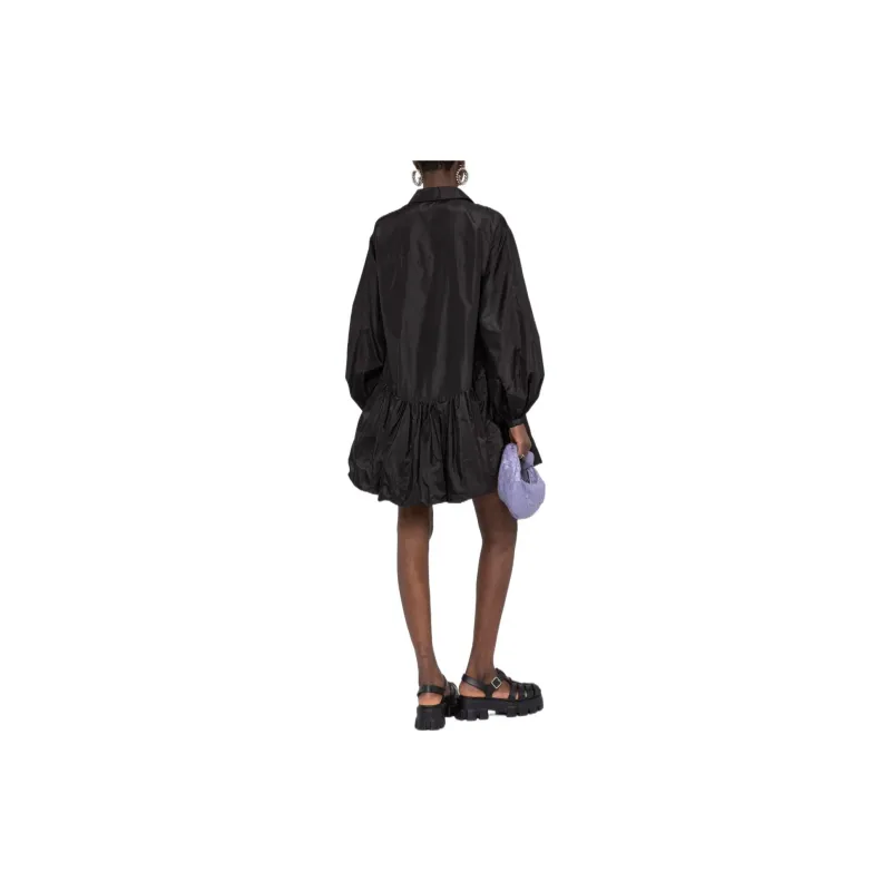 Valentino Long-Sleeved Dresses Women's Black-4