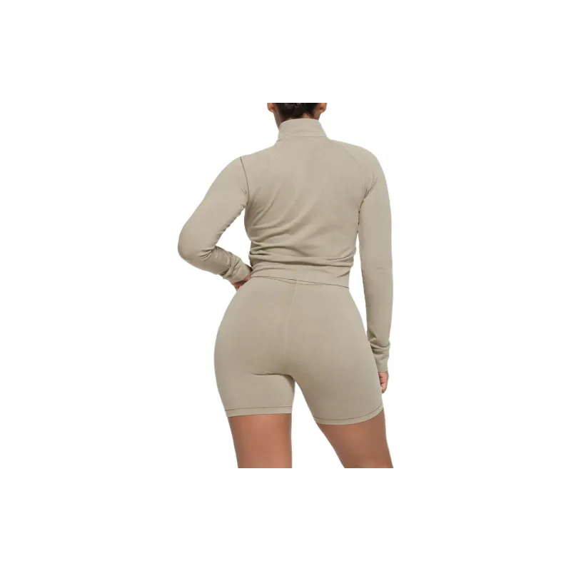 SKIMS SS24 Summer Collection OUTDOOR TRACK JACKET Jackets Coats Women's TAUPE/Taupe-2