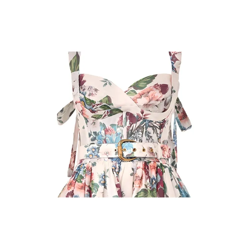 Zimmermann Matchmaker Floral Printed Belted Mini Dress-5