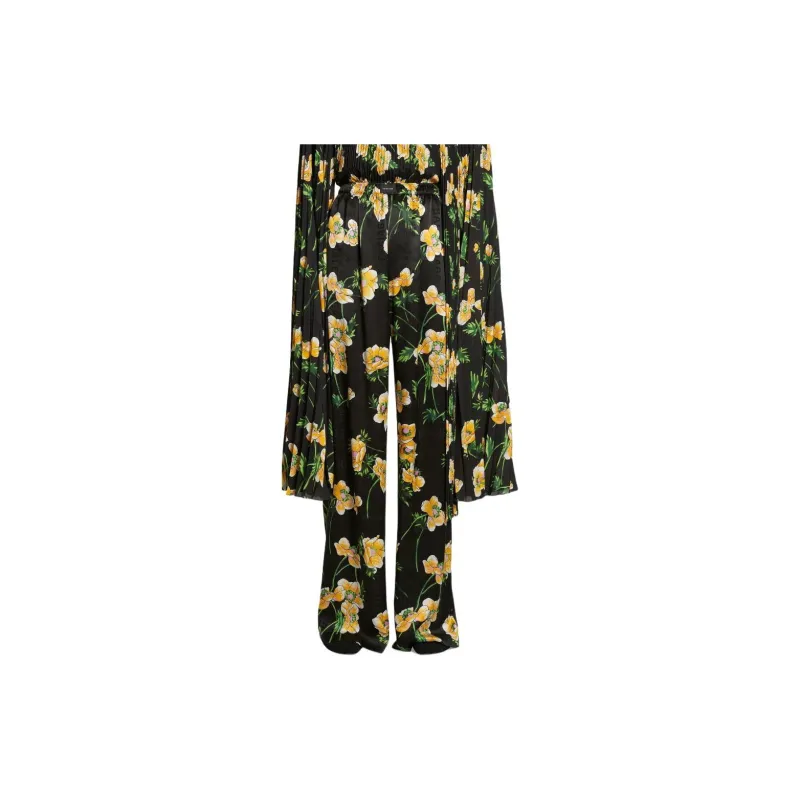 Balenciaga Floral Printed Wide-Leg Pants-4
