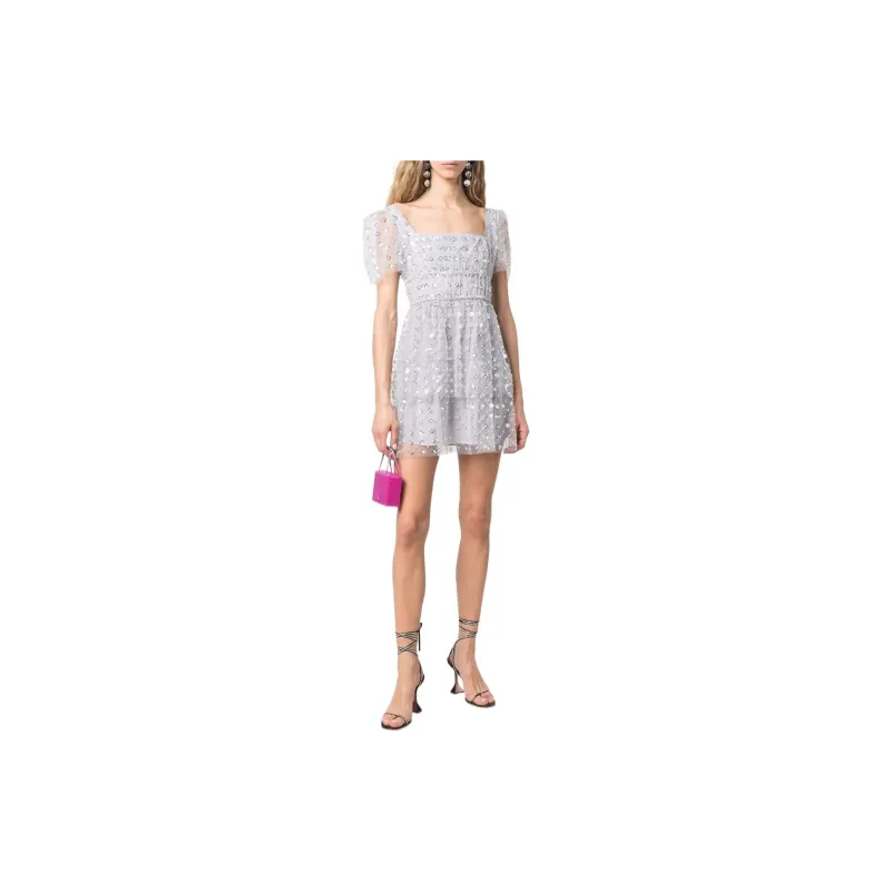 Self portrait Sequin embellished Tiered Mini Dress-1