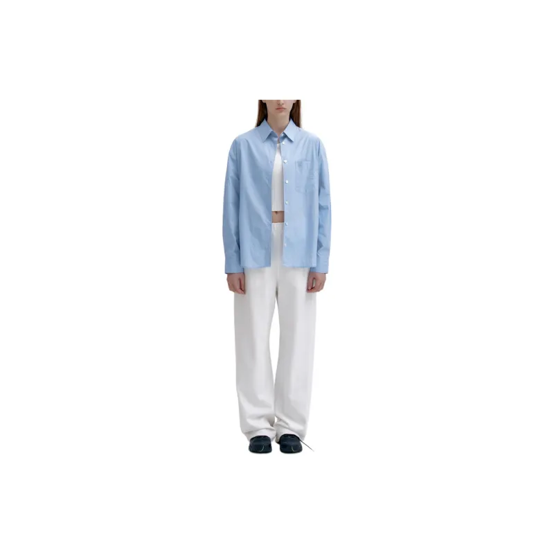 LOW CLASSIC Lc Collection SOFT PAPER SHIRT Shirt Women's BLUE/Blue-2