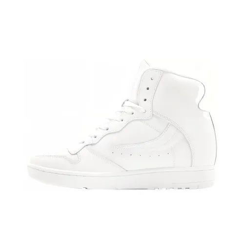 FILA Skateboard Shoes Women's High-Top White