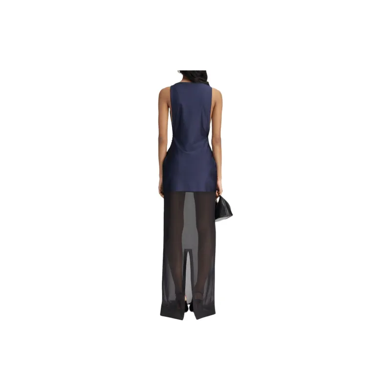 Jacquemus Banista Long Dress 'Dark Navy'-2