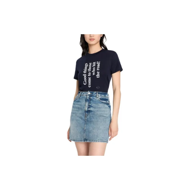 ARMANI EXCHANGE High waisted Denim Skirt-1