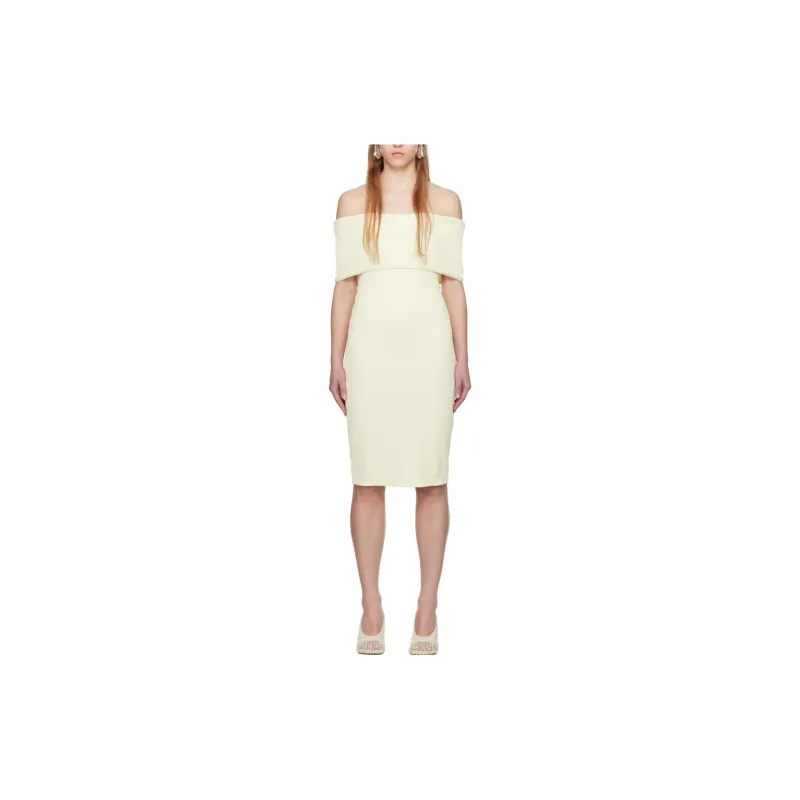 Bottega Veneta Off The Shoulder Fitted Dress-2