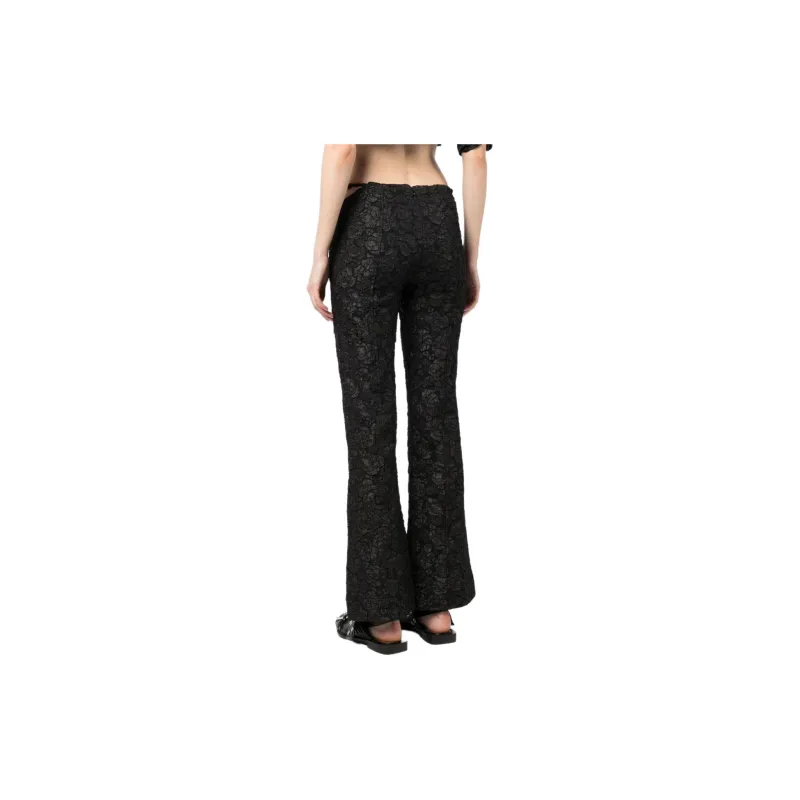 GANNI Jacquard Flared Trousers-1