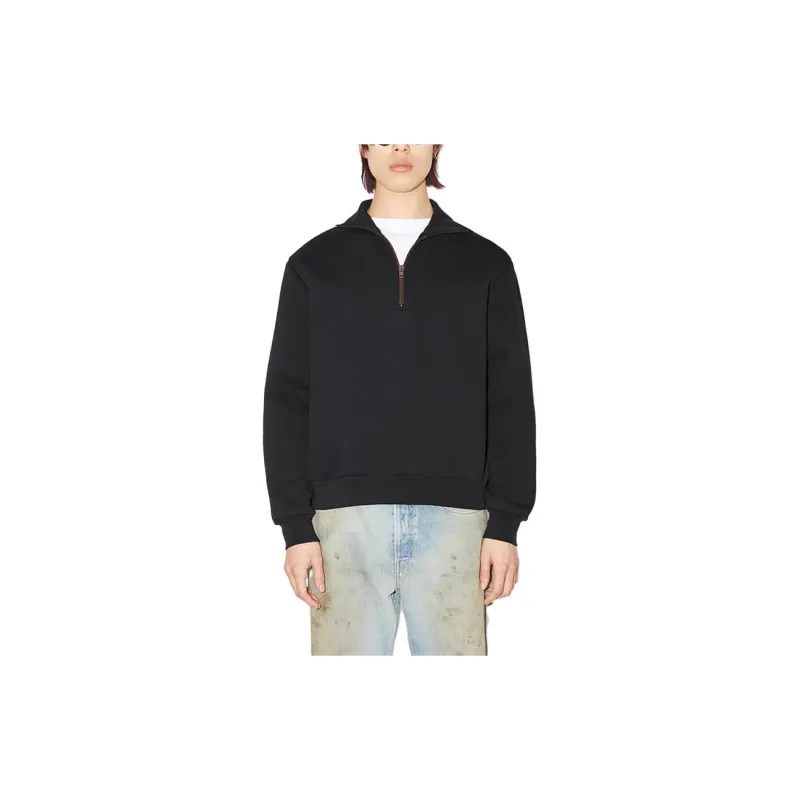 Acne Studios Half Zip Sweatshirt Black-1