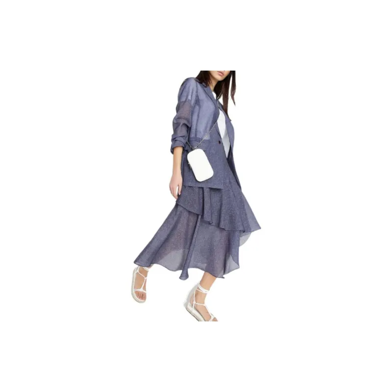 ARMANI EXCHANGE Casual Long Skirts Women's Blue-2