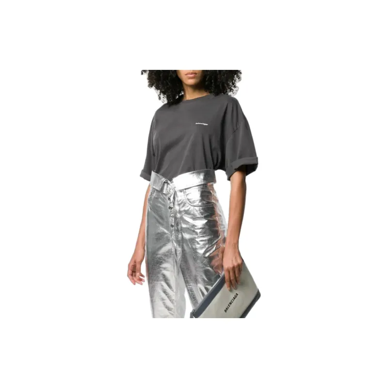 Balenciaga T Shirt Women's Gray-2