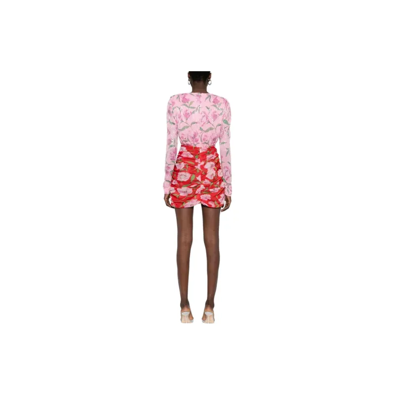 Rotate Sequin-Embellished Flower Printed Mini Dress-2
