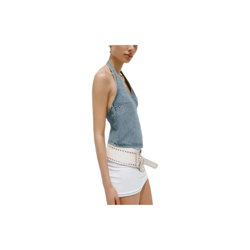 ZARA Tank Tops Women's Blue-2