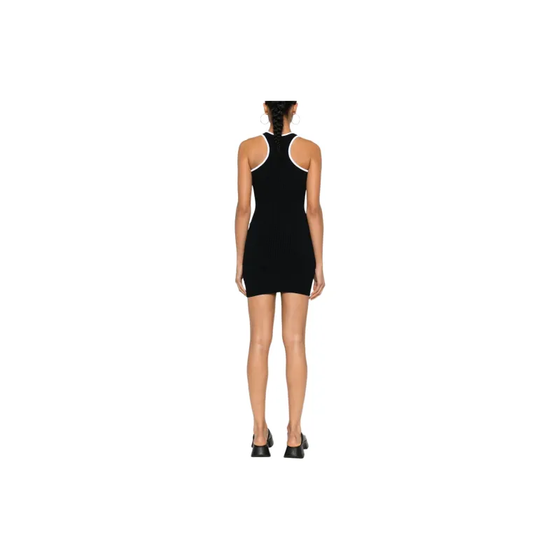 AMIRI Logo Embroidered Knitted Mini Dress-2
