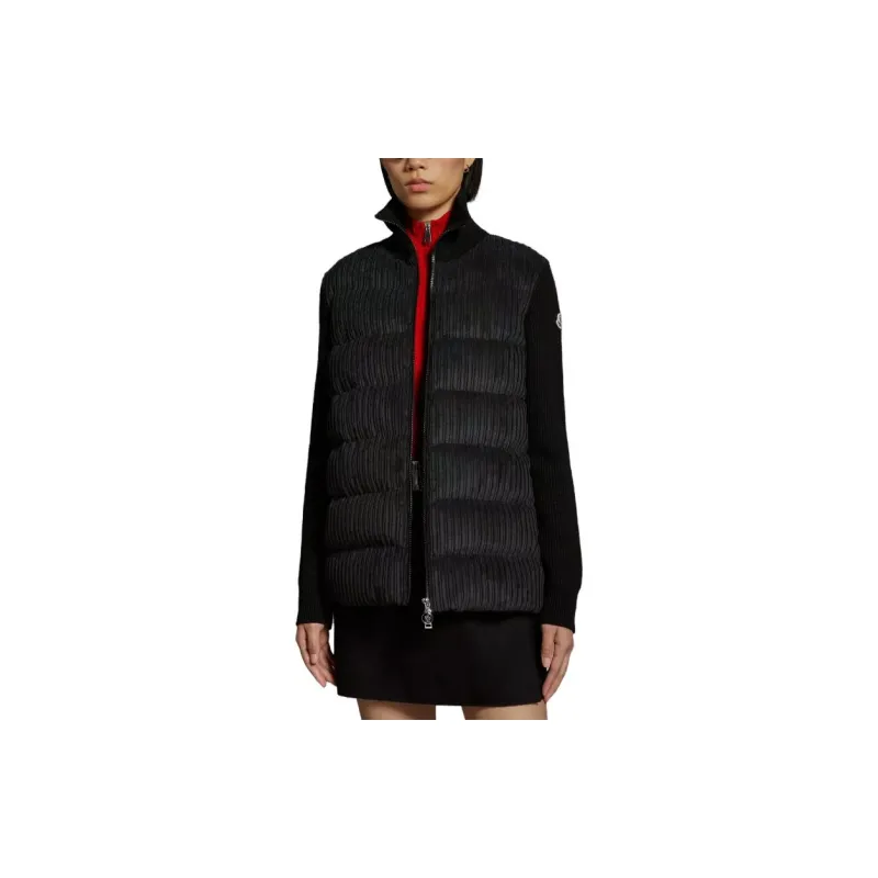 Moncler Padded Corduroy Series Down Jackets Women's Black-3