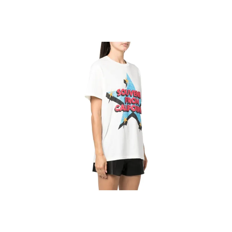 GUCCI Slogan Star Print T shirt-3