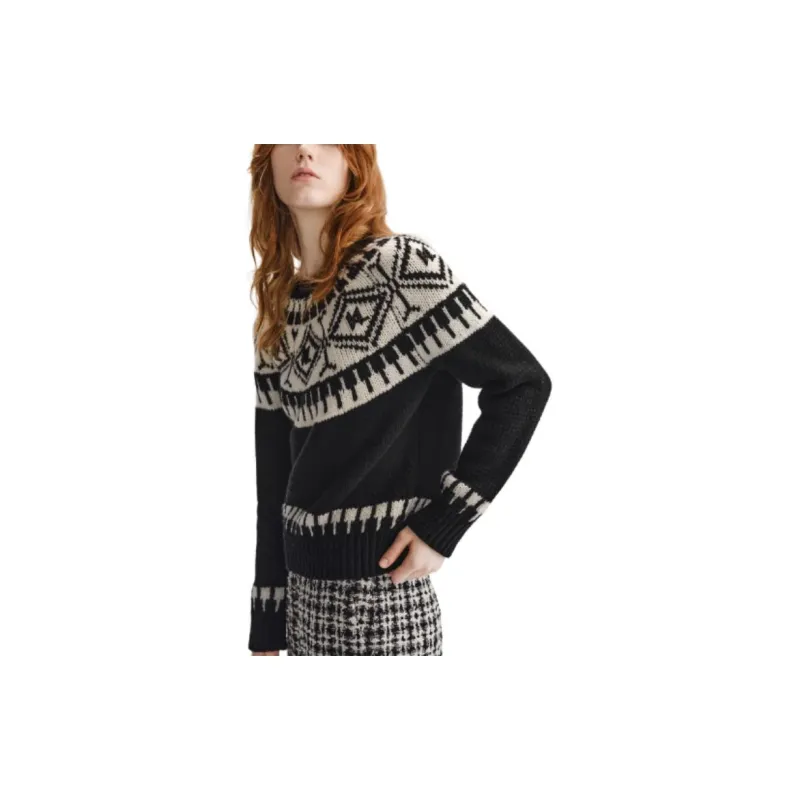 KARL LAGERFELD FW23 Knitwear Women's Black White-5