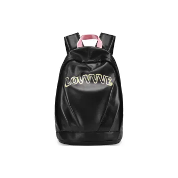 LOVVVVE PU Backpack Unisex Black