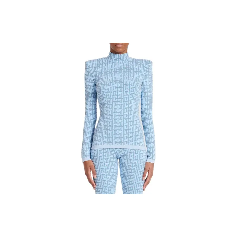 BALMAIN SS22 Sweater Women's Blue-1