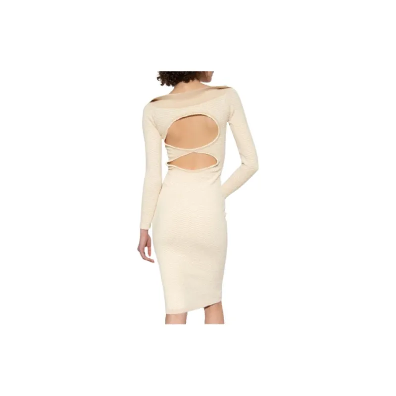 Jacquemus Long-Sleeved Dresses Women's Beige-3