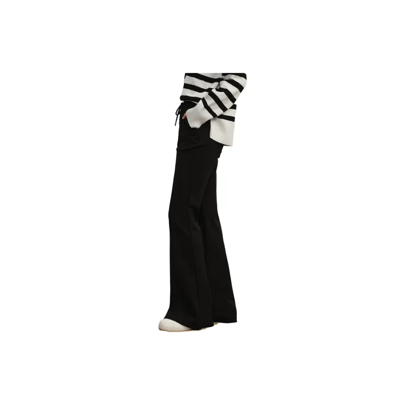 JZ. ANNAKRO Casual Pants Women's Plain Black-2