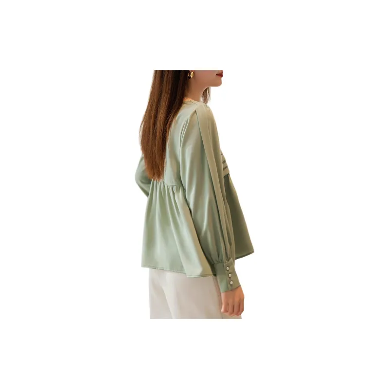 【dme】 Shirt Women's Light Pea Green-3