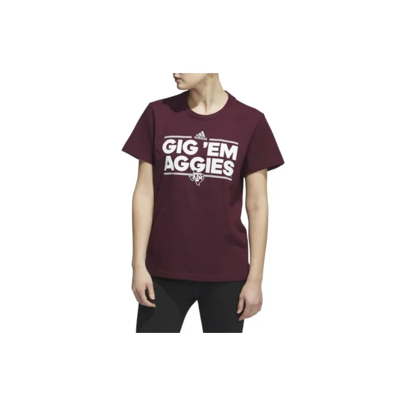 Adidas Texas A&M T-Shirts Women's Fuchsia-2