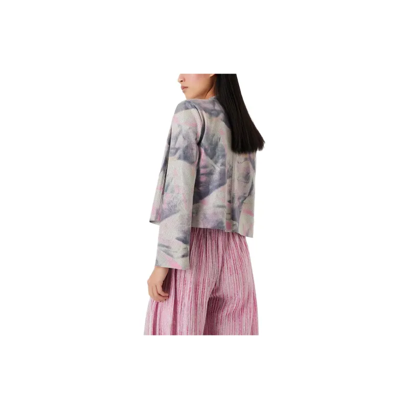 EMPORIO ARMANI SS23 Leather Jacket Women's Multicolor-2