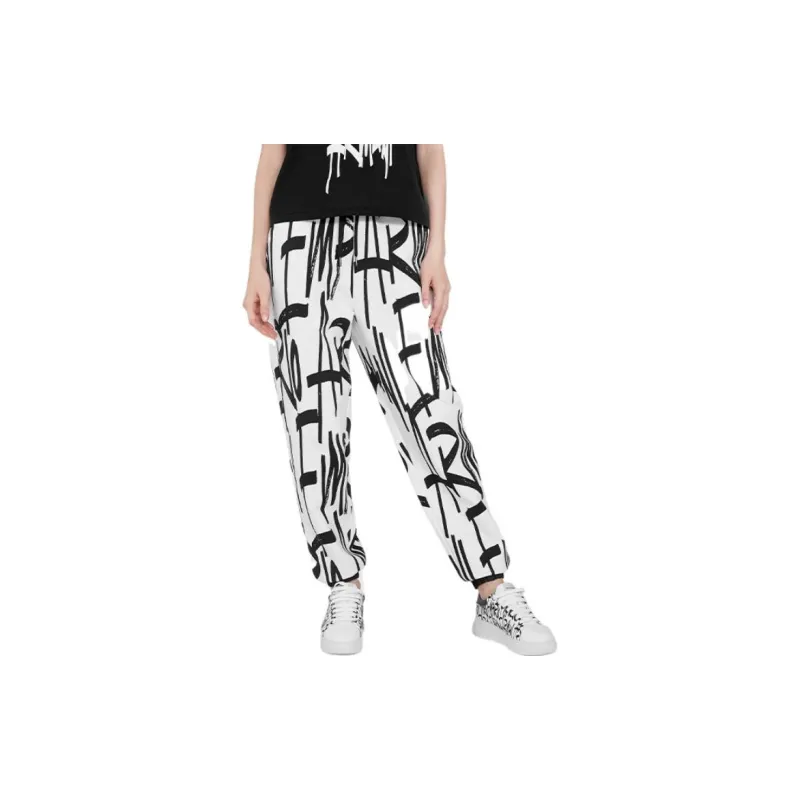 EMPORIO ARMANI Knitted Sweatpants Women's Black/White-2