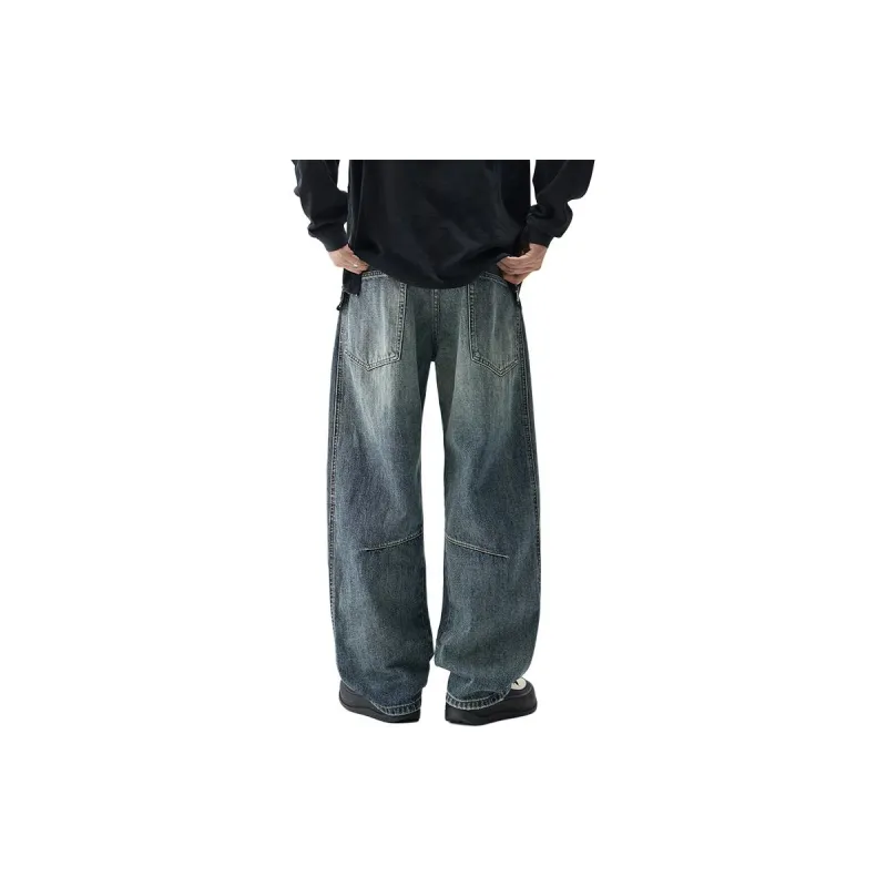 SONGS ALONG Jeans Unisex Vintage Blue-1