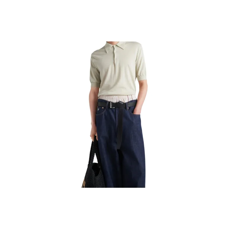 PRADA Polo Shirts Men Green-4