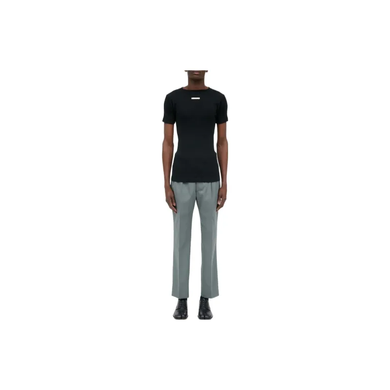 Maison Margiela Logo Patch Knitted T Shirt-1