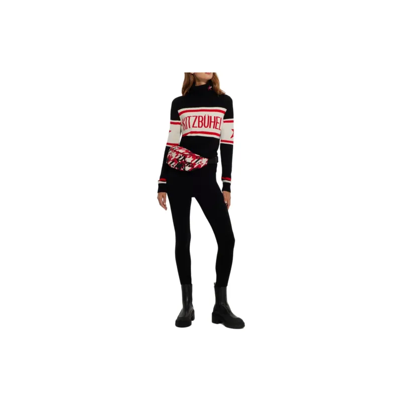 HUGO BOSS x PERFECT MOMENT Moment Virgin-Wool Leggings With Branding Leggings Women's Black-1