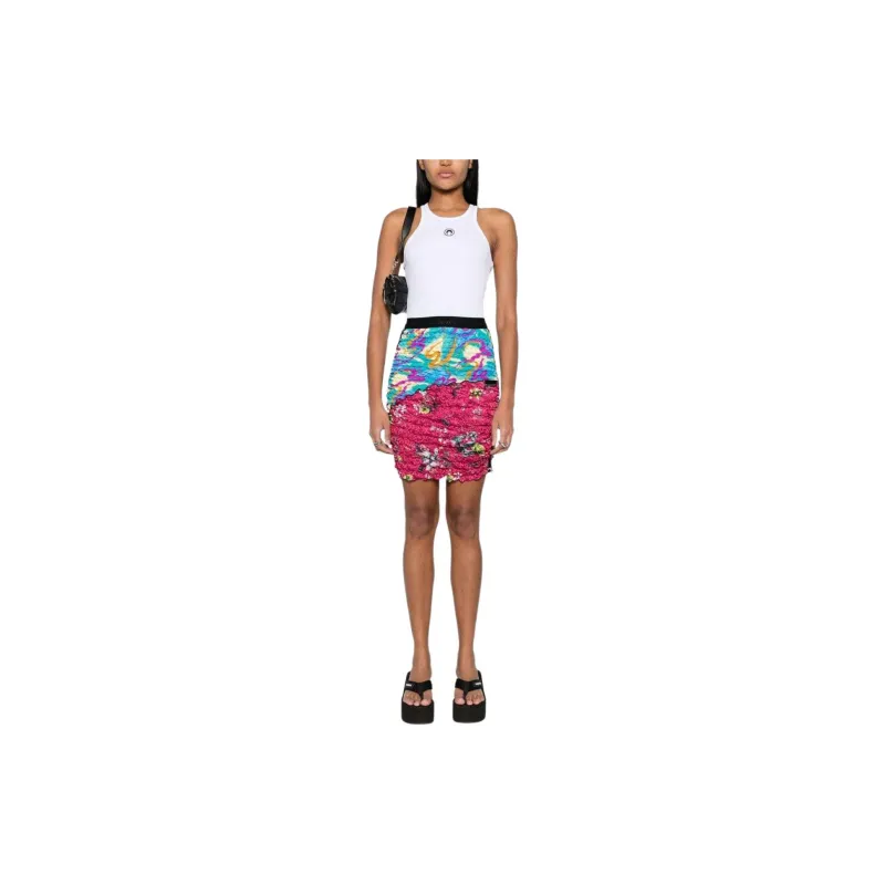 Marine Serre Crescent Moon embroidered Top-1