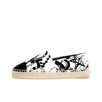 CHANEL Casual Single Shoes Women's Black White
