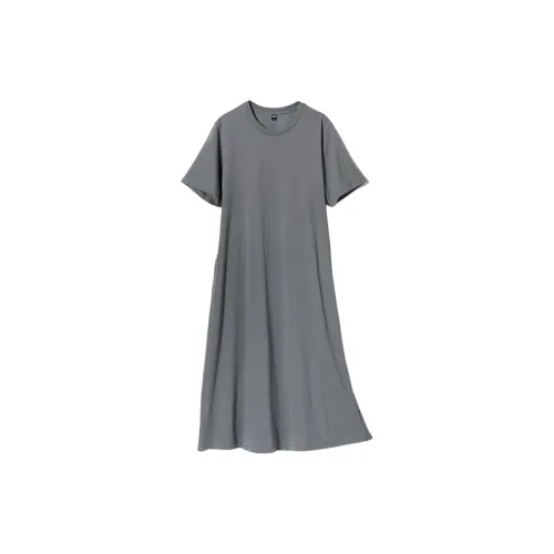 UNIQLO Short-Sleeved Dresses Women's Dark Gray