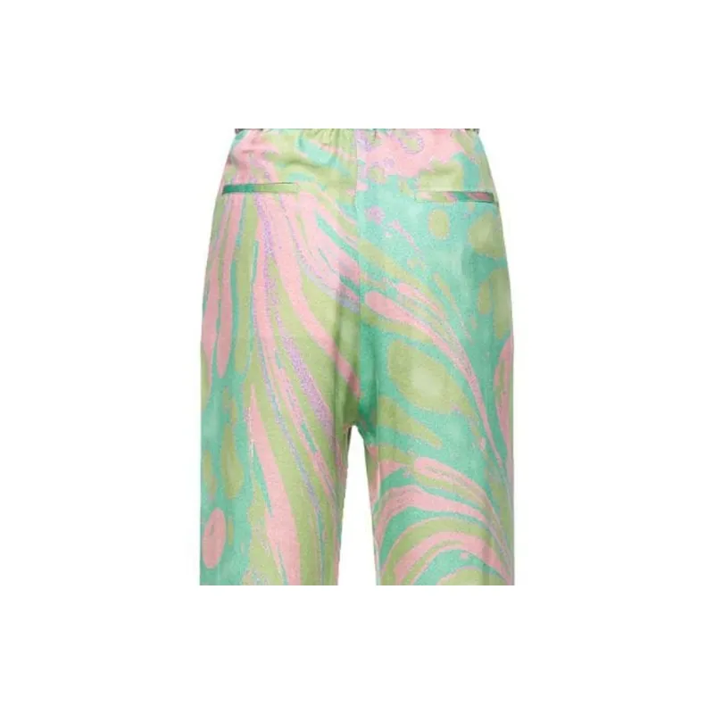 PINKO Graphic Printed Pleated Trousers-5