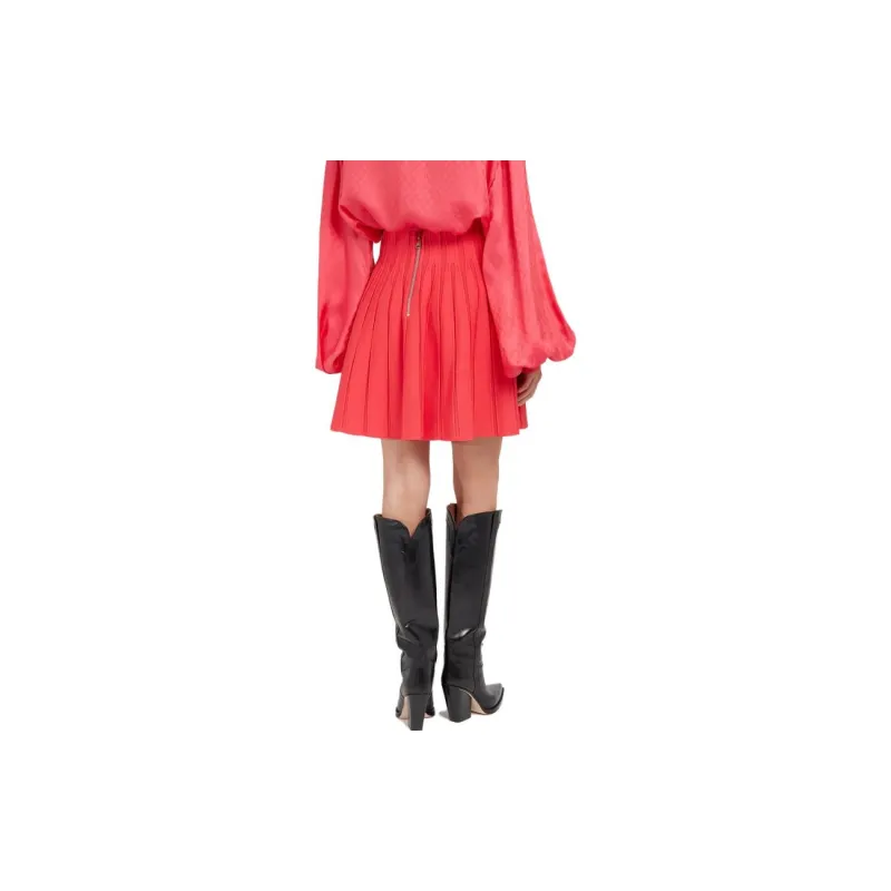 BALMAIN Casual Short Skirts Women's Red-3