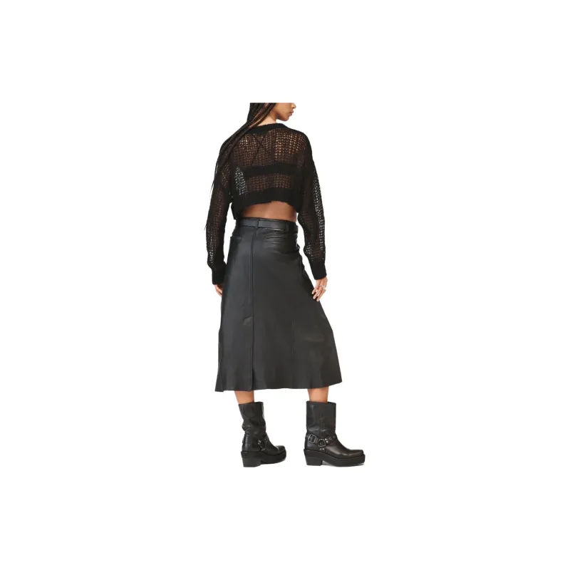 ZARA Casual Long Skirts Women's Black-4