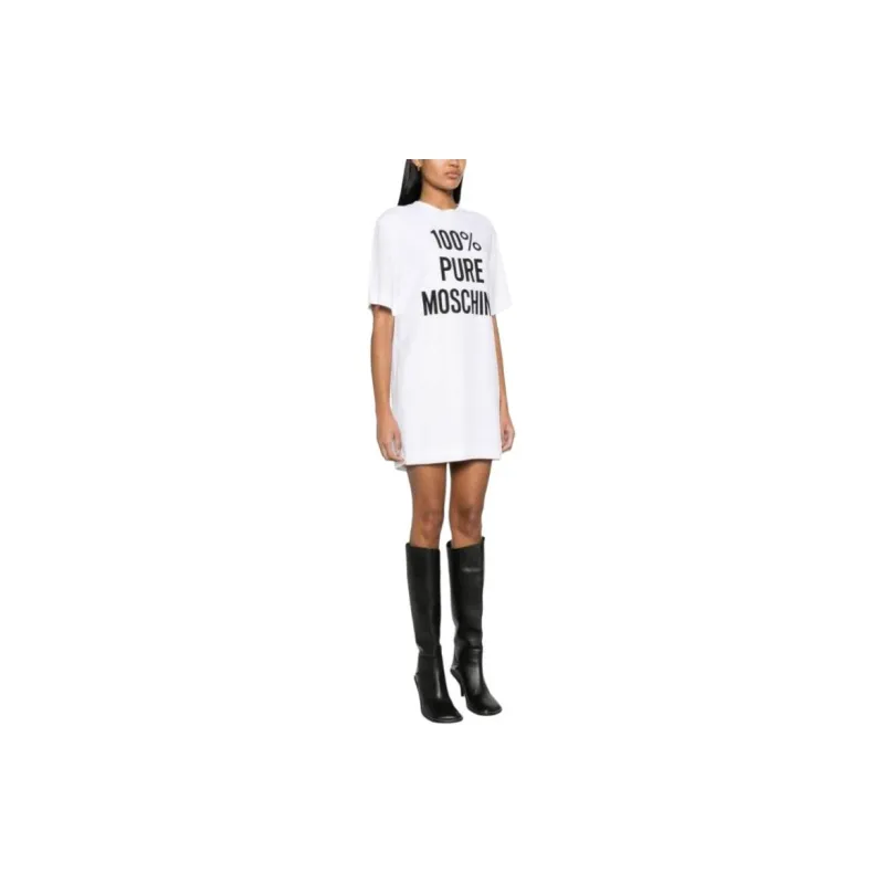 MOSCHINO Logo Printed T Shirt Mini Dress-3