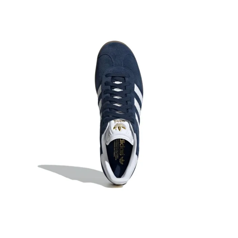 Adidas Originals GAZELLE Anti Slip Wear Resistant Low Top Skateboard Shoes Unisex Blue-3