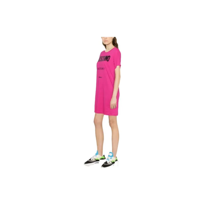 MOSCHINO Short-Sleeved Dresses Women's Rose Red-3