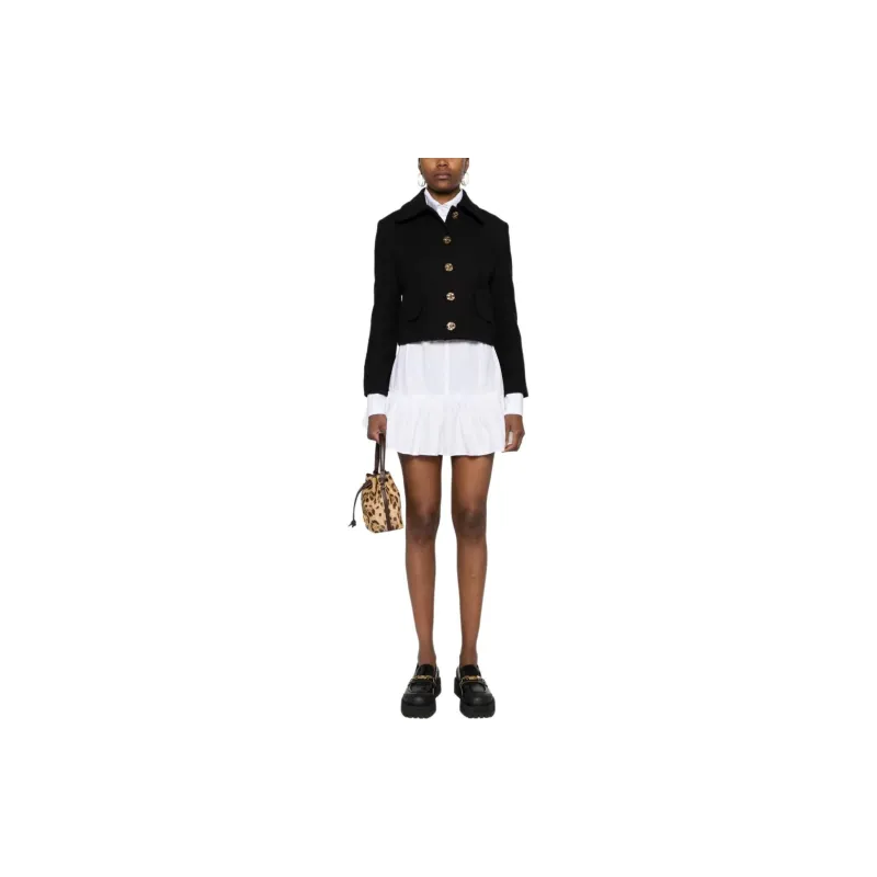 Patou Button-Up Cropped Tweed Jacket-3
