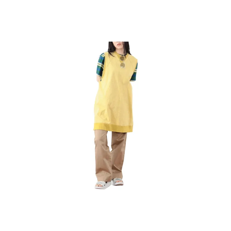 Beams Sleeveless Dress Women's Mustard-4