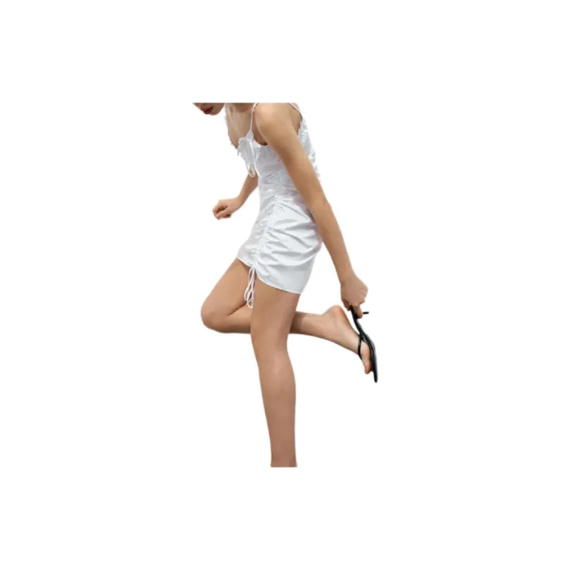ZARA Slip Dresses Women's White-4